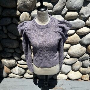 Veronica Beard Purple Knit Sweater